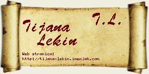 Tijana Lekin vizit kartica
